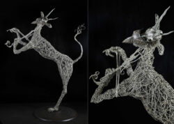 Filins narratifs Filins narratifs - Fer et os. L 74 x l 129 x h 170 cm @Thierry Chollat sculpture - Photo A. Cottarel