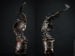 Caprices "Agitato" Caprices "Agitato" Violon en fer. L 46 x H 76 x l 41cm. Interprétations d'instruments de Musique ©Thierry Chollat