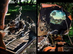 Évanescence Évanescence. Clavecin fer et bois (Epicéa) - Sculpture - Interprétations d'instruments de Musique ©Thierry Chollat
