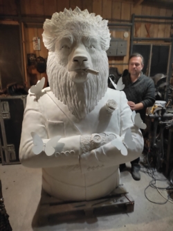 Travaux commande - Grand lion - 2 - Sculpture de Thierry Chollat