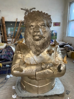 Travaux commande - Grand lion - 3 - Sculpture de Thierry Chollat