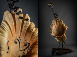 L'écrin de l'onde éclose L'écrin de l'onde éclose - Thierry Chollat, sculpteur, Isère, France, instruments