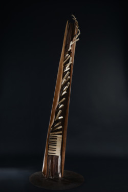 Piano Piano, Fer et bois châtaignier épicéa, Interprétations d'instruments de Musique ©Thierry Chollat