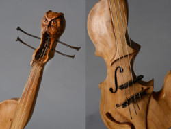 Violon en bois, détails Violon en bois Interprétations d'instruments de Musique ©Thierry Chollat